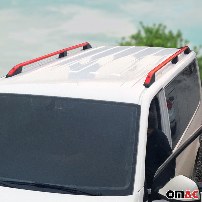 Dachreling Dachgepäckträger für VW T5 Caravelle 2003-2015 L2 Langer  Alu Rot