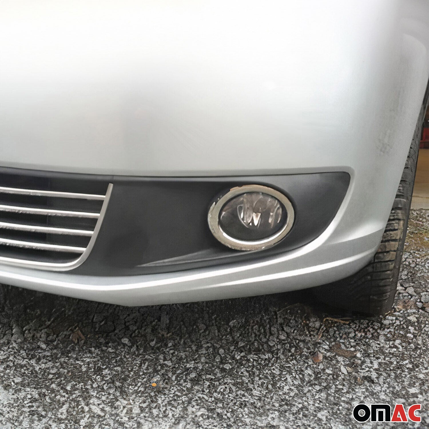 Nebelscheinwerfer Rahmen Umrandung für VW Caddy 2010-2015 Edelstahl Chrom 2tlg