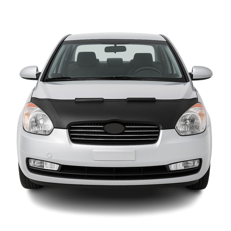 Haubenbra Steinschlagschutz für Hyundai Accent Era 2005-2011 Schwarz Halb