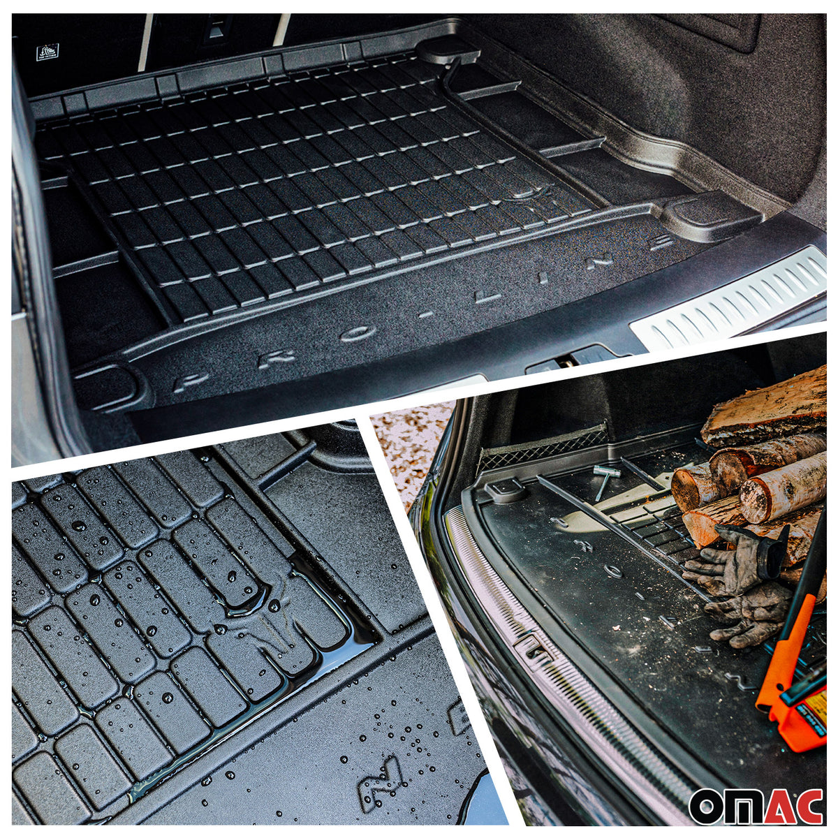 OMAC Fußmatten & Kofferraumwanne Set für VW Golf mk8 Variant 2019-2026 obere