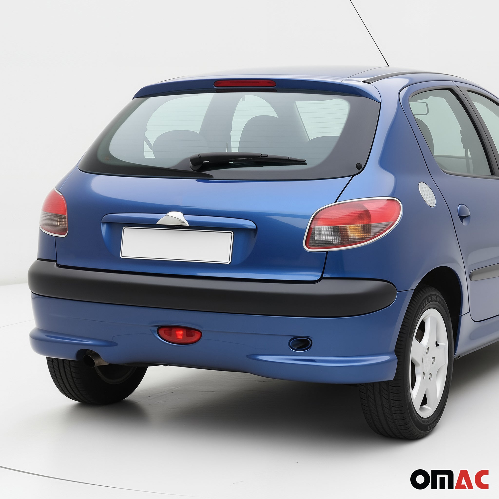 Rücklicht Leisten Heckleuchte für Peugeot 206 1998-2009 Chrom ABS Silber 2tlg
