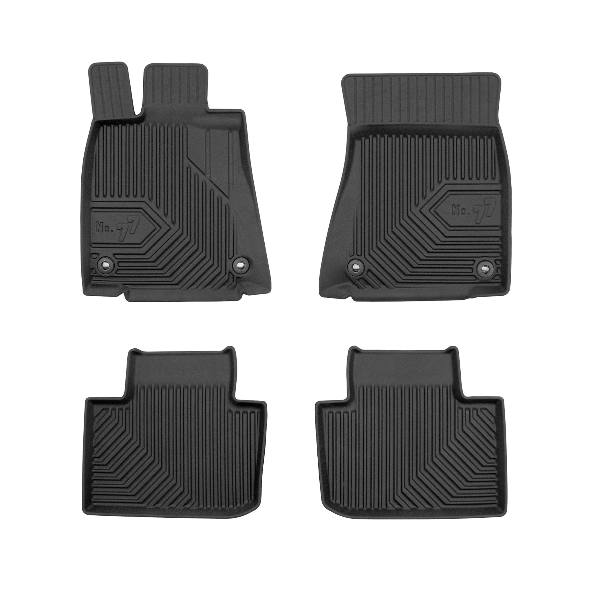 Fußmatten Gummimatten No.77 für Lexus IS III 2013-2020 RWD TPE Schwarz 4 tlg