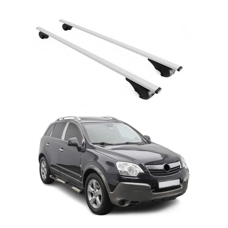 Dachträger Grundtäger für Opel Antara 2006-2015 75kg Metall Silber 2 tlg