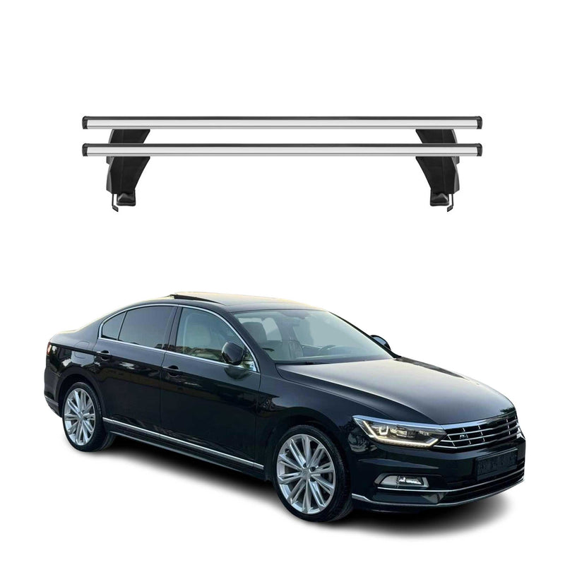 Menabo Dachträger Grundtäger für VW Passat B8 2014-2019 50kg Alu Silber 2 tlg
