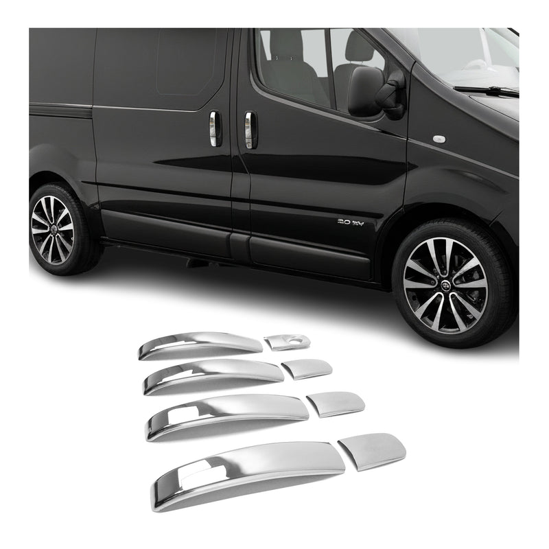 Türgriff Blende Türgriffkappen für Opel Vivaro 2001-2014 4-Tür Edelstahl 8x