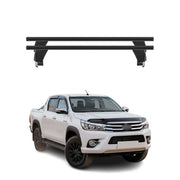 Menabo Dachträger Grundtäger für Toyota Hilux 2010-2015 50kg Alu Schwarz 2 tlg