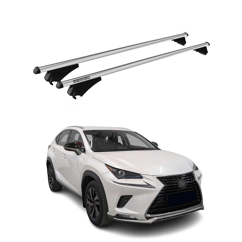 Menabo Dachträger Grundtäger für Lexus NX AZ10 2014-2021 75kg Alu Silber 2 tlg