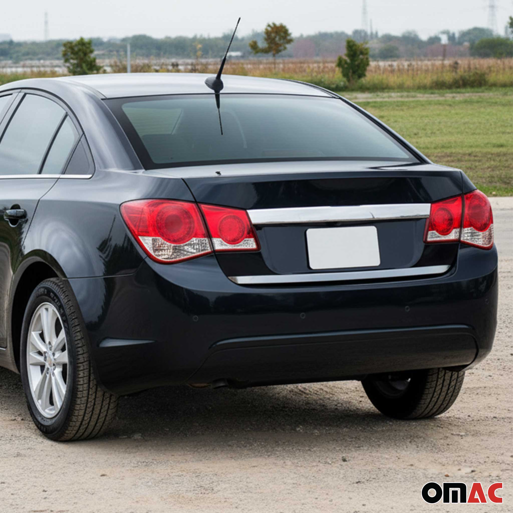 Heckleiste Kofferraumleiste Satz für Chevrolet Cruze Edelstahl Chrom 2tlg