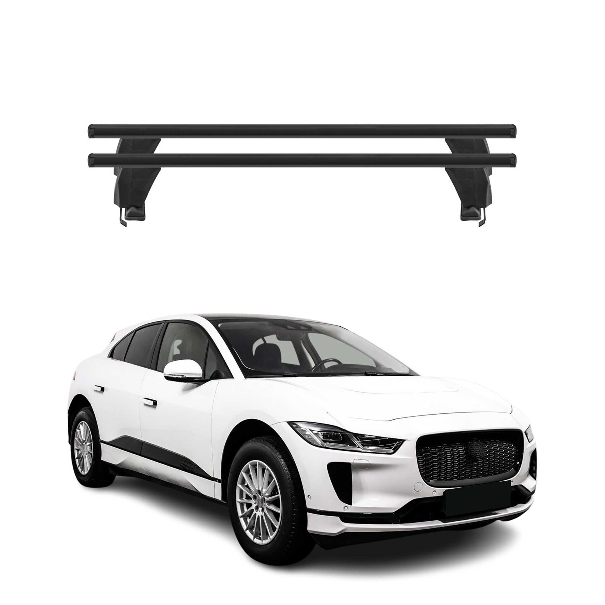 Menabo Dachträger Grundtäger für Jaguar I-Pace 2018-2024 50kg Alu Schwarz 2 tlg