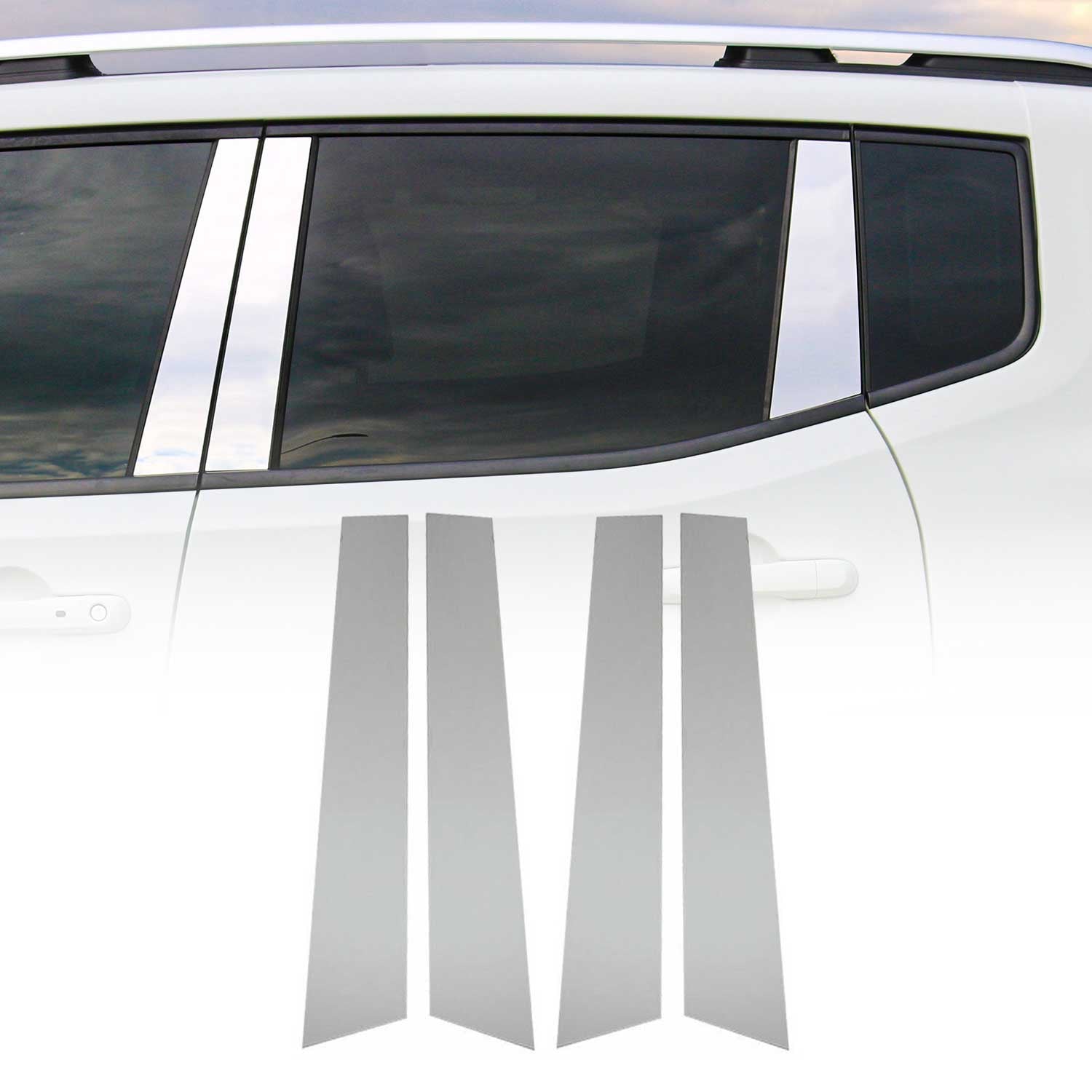 B-Säule Türsäulen Verkleidung für Peugeot 308 2014-2021 Edelstahl Chrom 6tlg