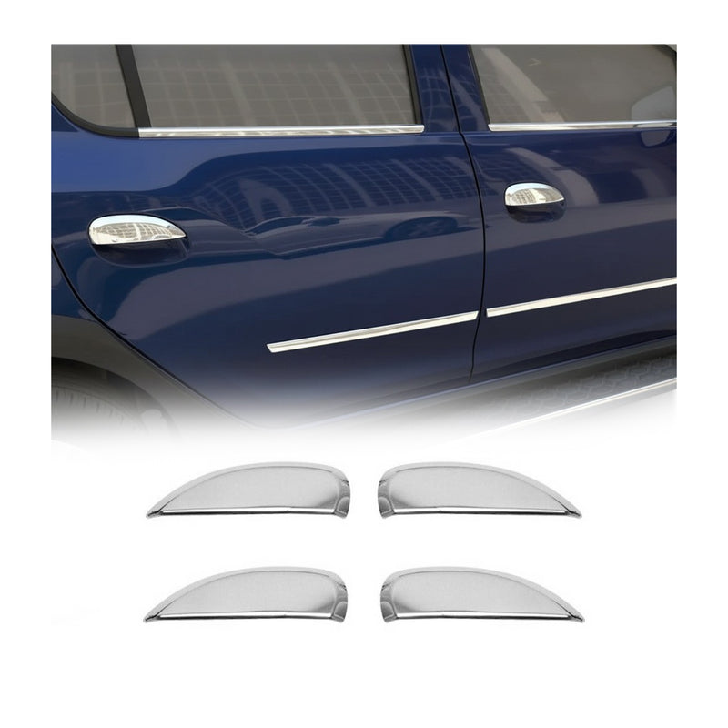 Türgriff Blende Türgriffkappen für Dacia Sandero 2012-2020 Edelstahl Silber 4tlg