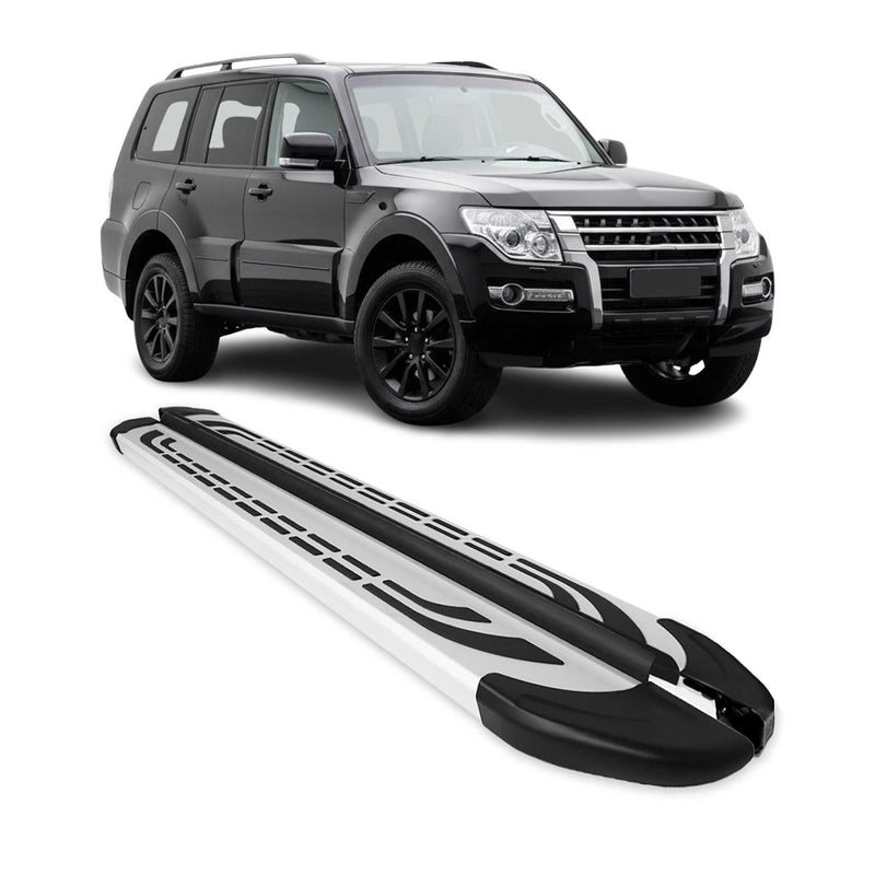 Trittbretter Seitenschweller Seitenbretter für Mitsubishi Pajero V80 2007-21 Alu