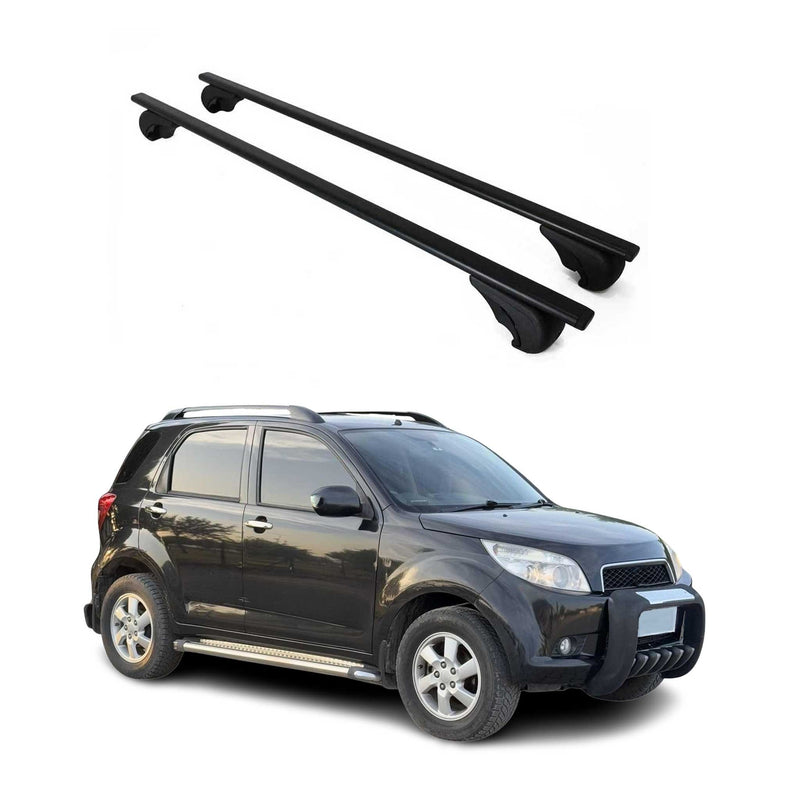 Dachträger Grundtäger für Daihatsu Terios 2006-2017 75kg Metall Schwarz 2 tlg