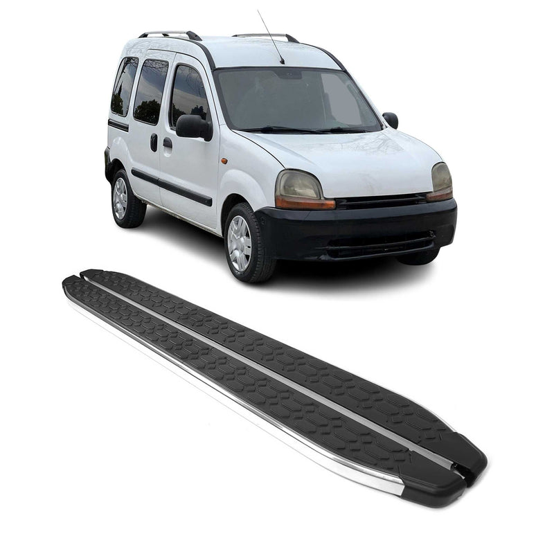 Trittbretter Seitenschweller für Renault Kangoo 1 1998-2008 Stahl Schwarz Grau