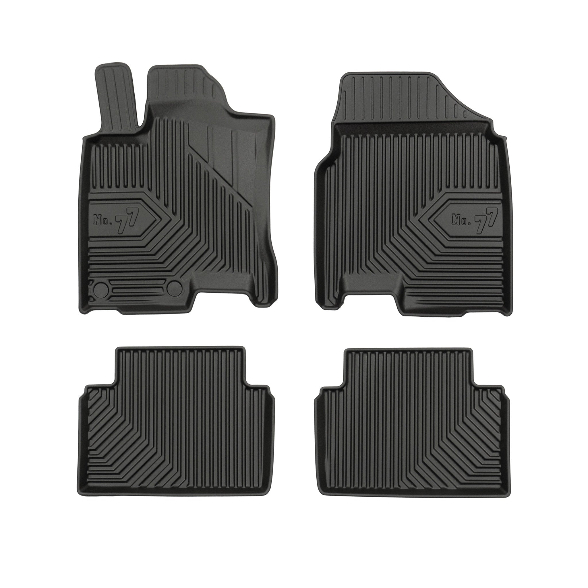 Fußmatten Gummimatten für Nissan Qashqai I Tekna 2006-2013 TPE Schwarz 4 tlg