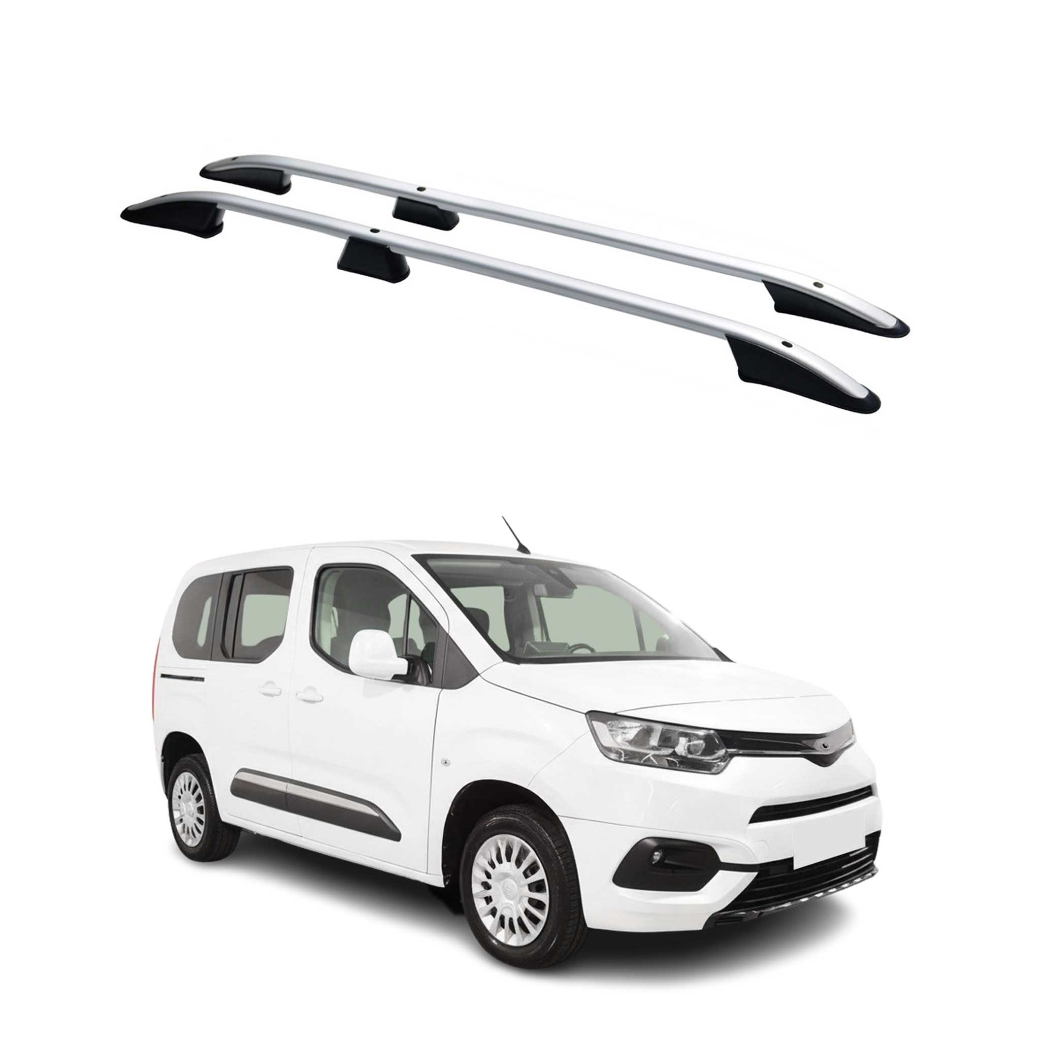 Dachreling Dachgepäckträger für Toyota Proace City 2019-2026 Kurzer Alu Grau