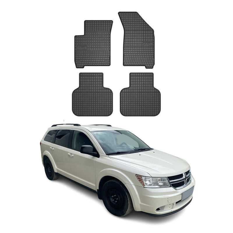 OMAC Gummi Fußmatten für Dodge Journey 2008-2020 Automatten Gummi Schwarz 4tlg
