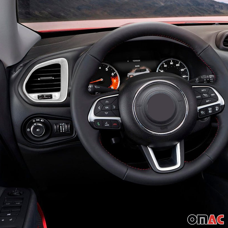 Lüftungs Rahmen Lüftungsrahmen für Jeep Renegade 2014-2024 Chrom ABS Silber 2tlg