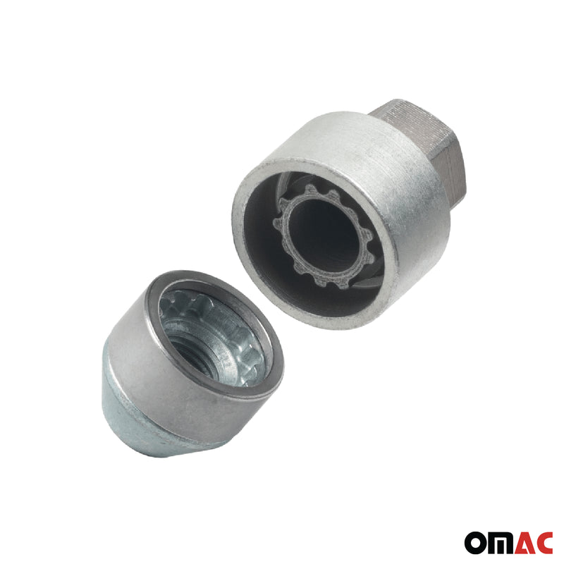 Radschloss Radschrauben Satz für Opel Insignia 2008-2016 Silber 4x M14X1.5