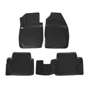 Fußmatten Automatten für Ford Fiesta VII Schrägheck 2017-2021 TPE Schwarz 4x