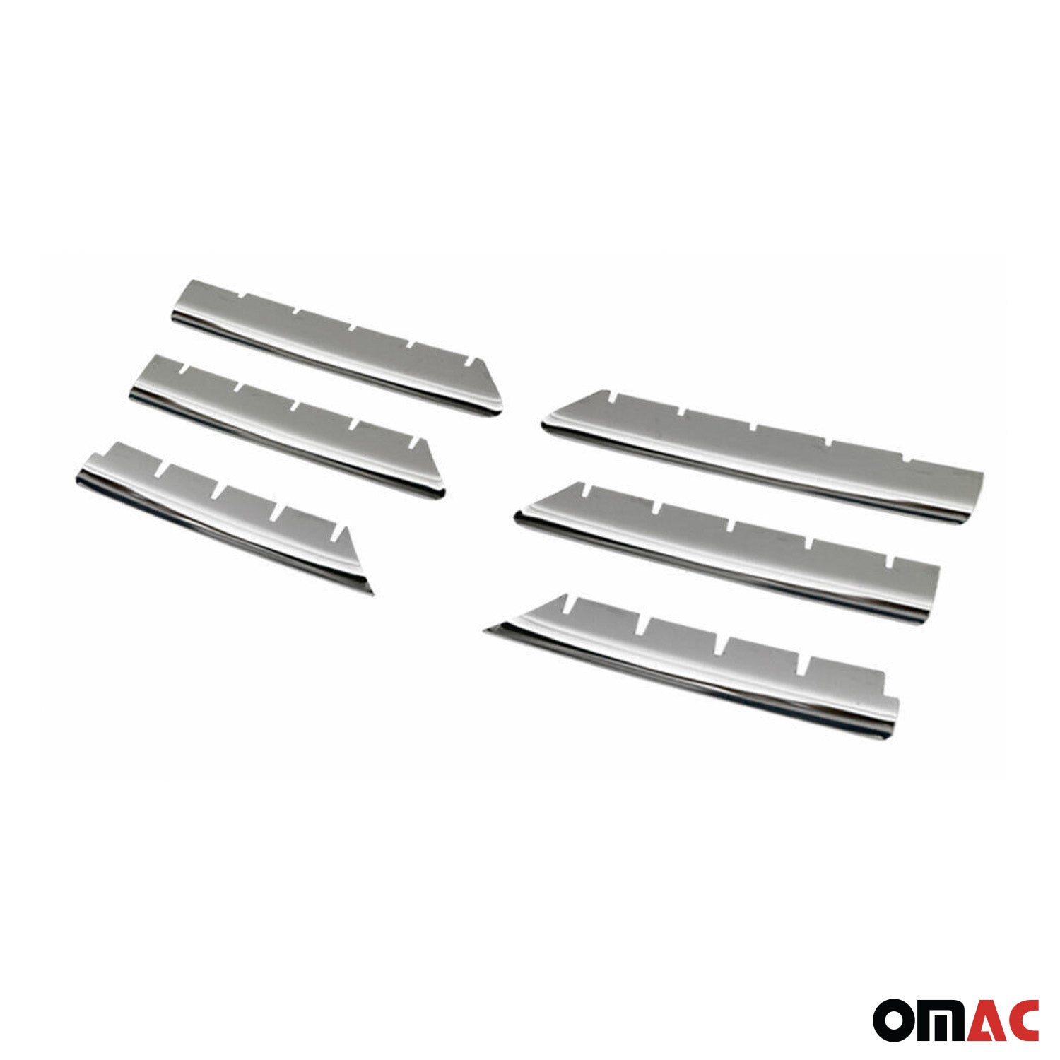 Kühlergrill Leisten Grillleisten für Renault Megane 2002-2006 Edelstahl Chrom 6x