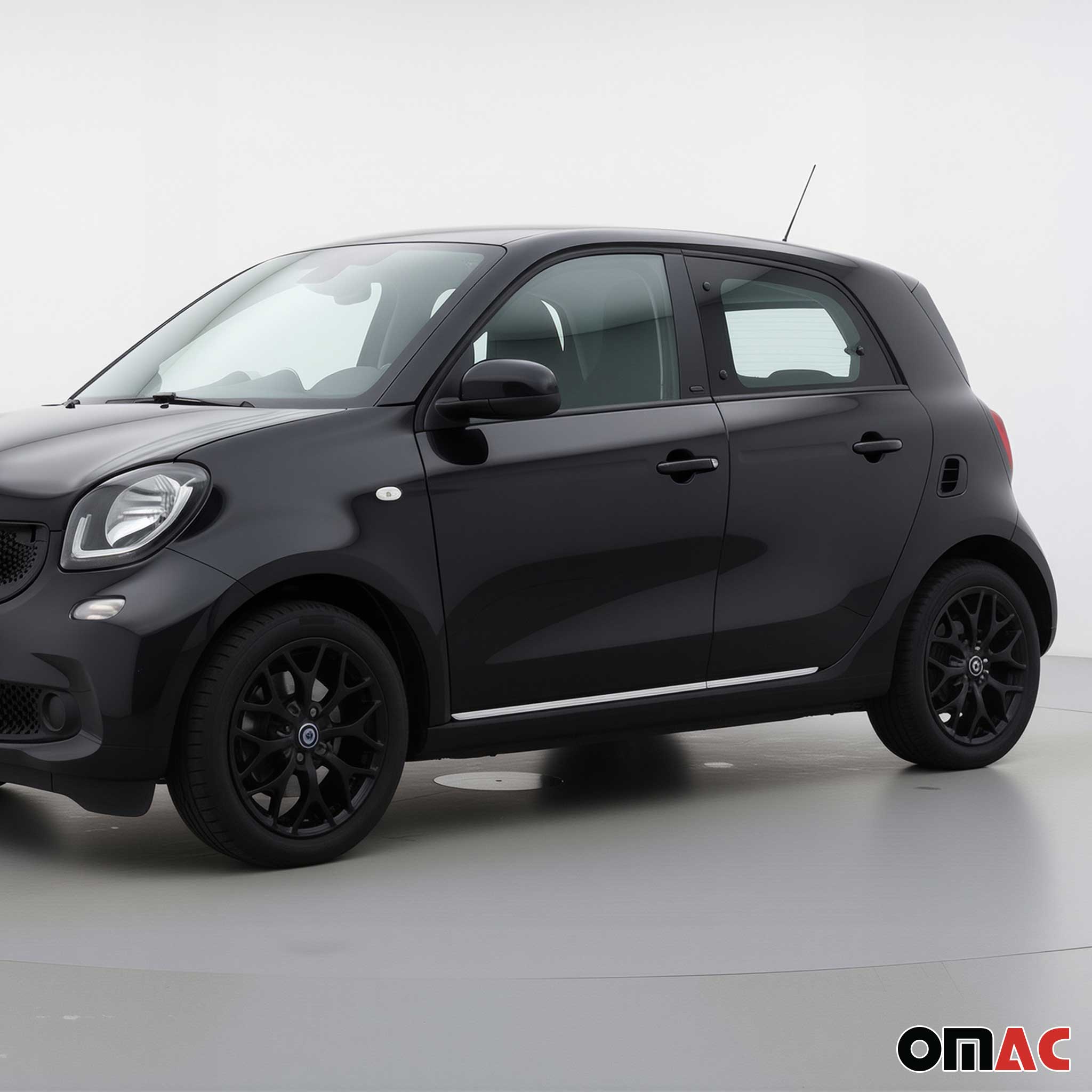Seitentürleiste Türschutzleiste für Smart 453 454 Forfour 90/41cm Edelstahl 4x