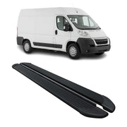 Seitenschweller Trittbretter Schweller für Fiat Ducato 2006-2026 L2 Alu Schwarz