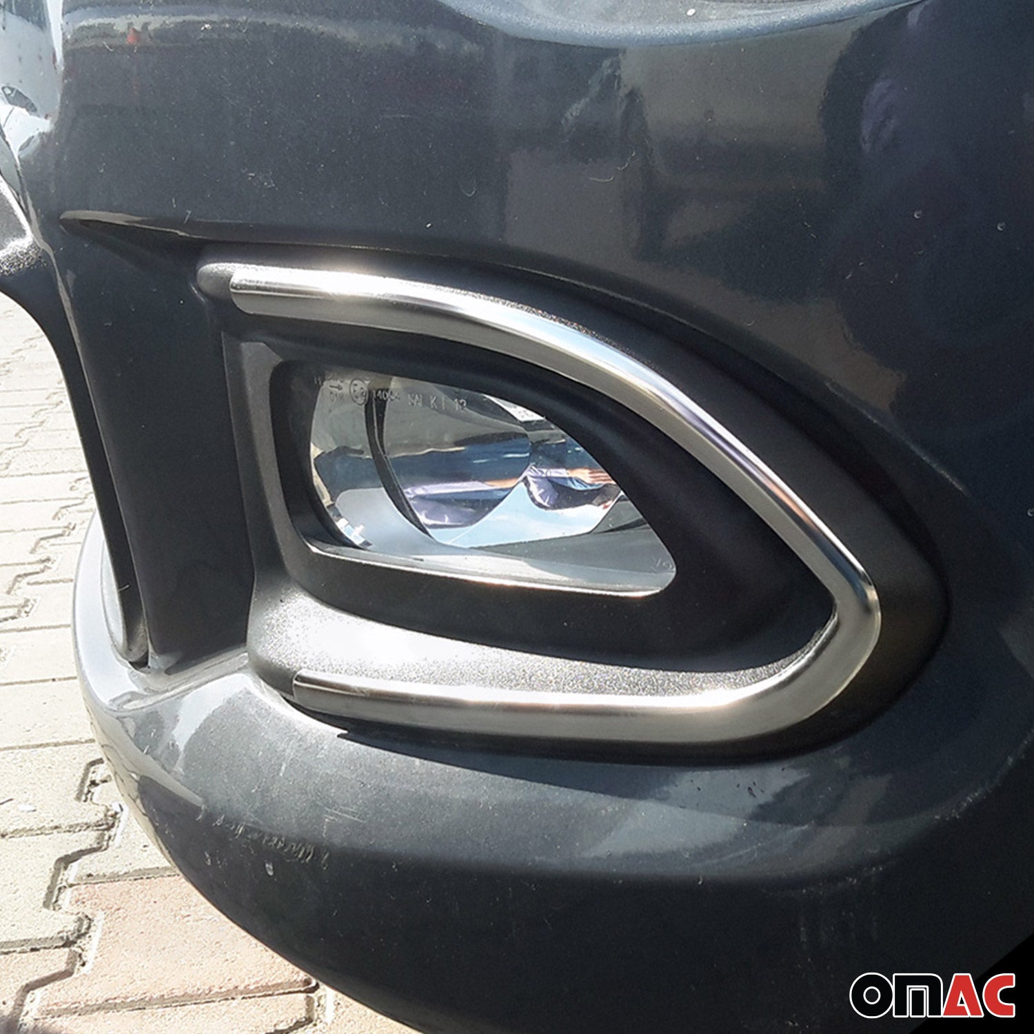 Nebelscheinwerfer Rahmen Umrandung für Fiat 500X 2014-2024 Edelstahl Chrom 2tlg