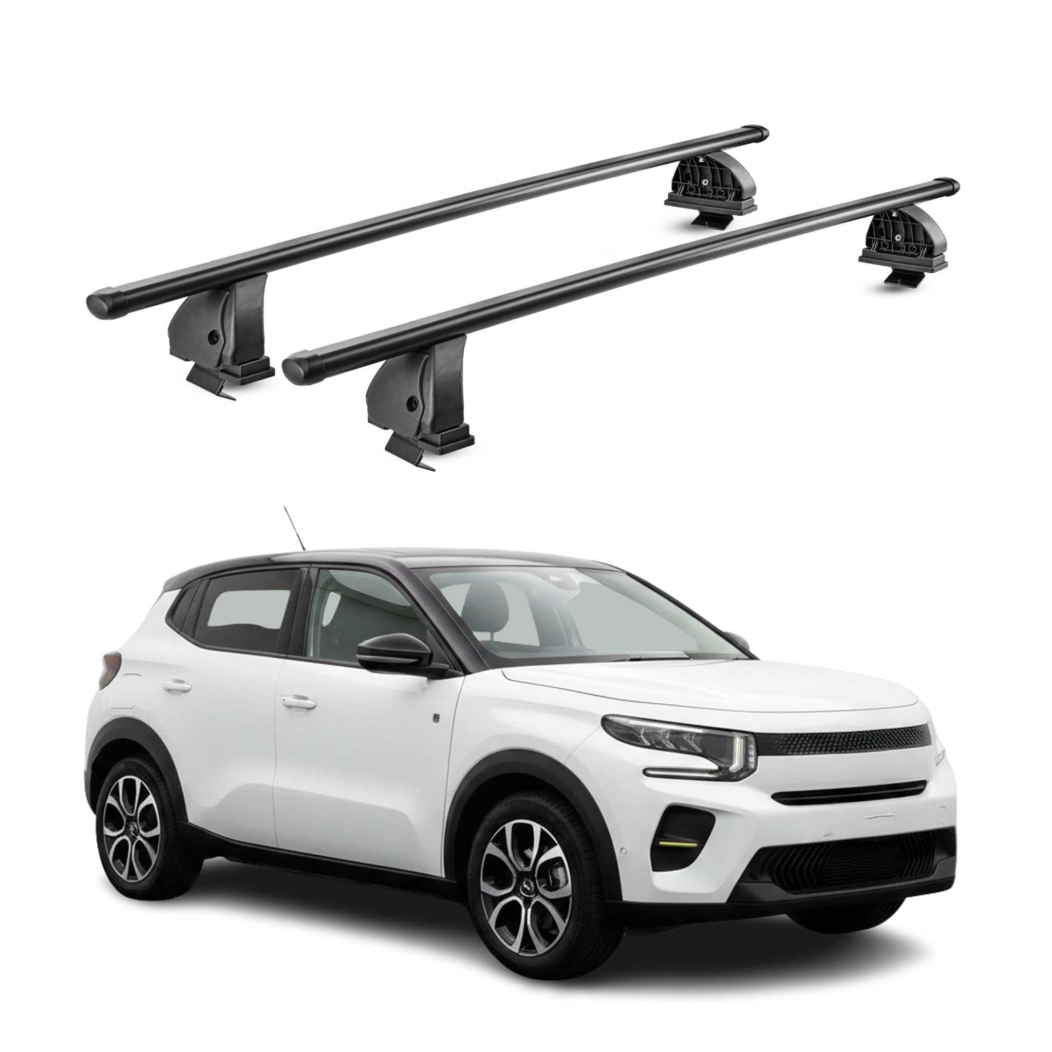 Stahl Dachträger für Citroen C3 IV 2024-2026 TÜV Abschließbar 2tlg Schwarz