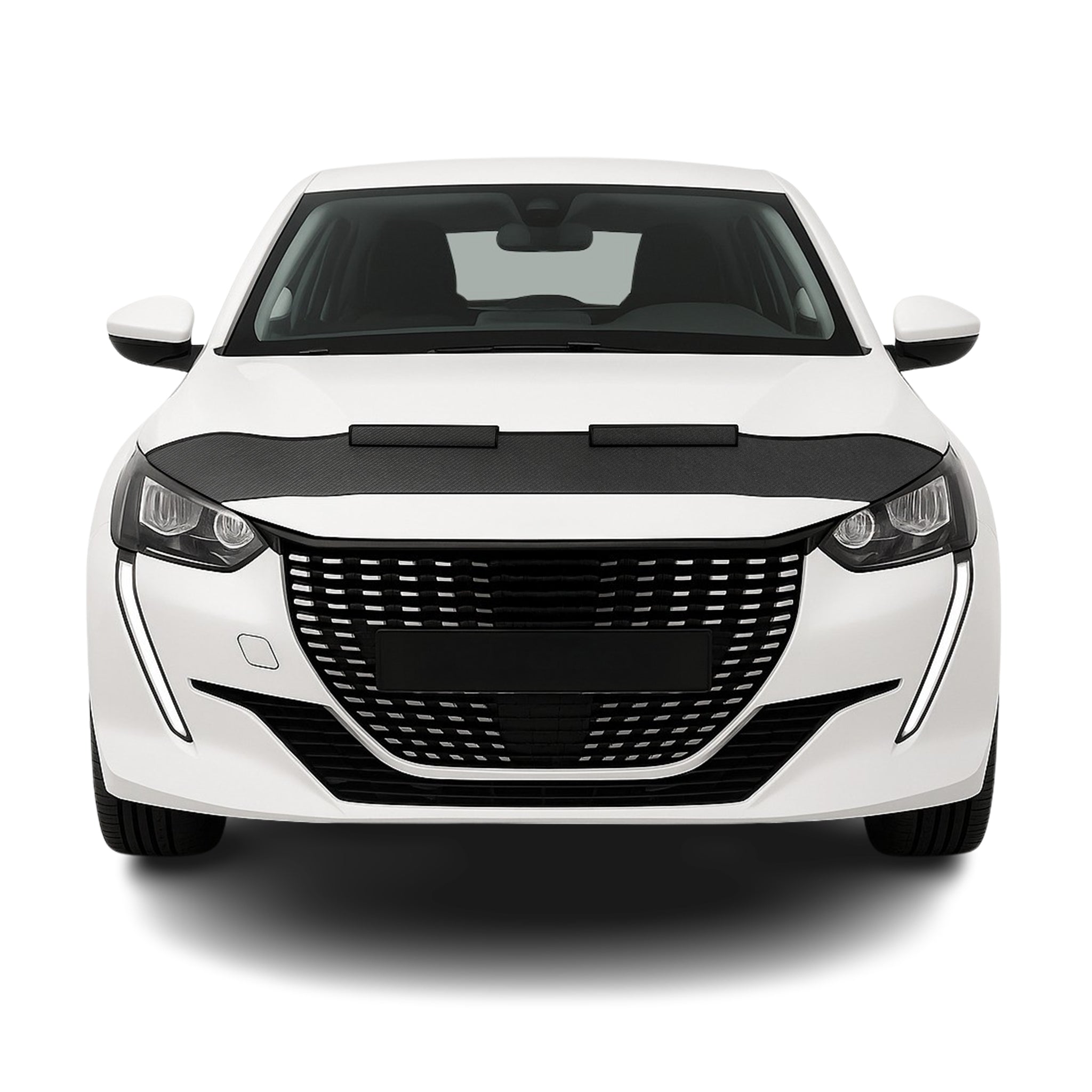Haubenbra Steinschlagschutz Bonnet Bra für Peugeot 208 2019-2026 Carbon Halb