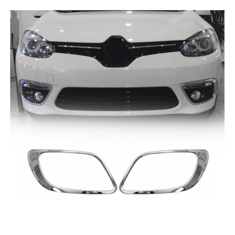 Nebelscheinwerfer Rahmen Umrandung für Renault Fluence 2012-2021 Edelstahl 2x