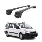 Dachträger Grundträger für Citroen Jumpy 2007-2016 Aluminium 75kg Schwarz 2tlg