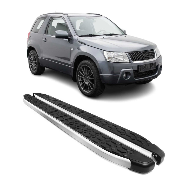 Alu Trittbretter Seitenschweller für Suzuki Grand Vitara 3tür bis 2015 Schwarz