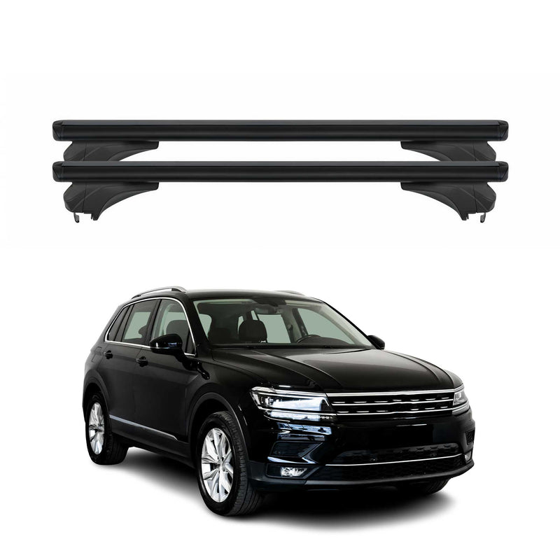 Menabo Dachträger für VW Tiguan II AD1 / Allspace / R-Line 2016-2025 Alu Schwarz