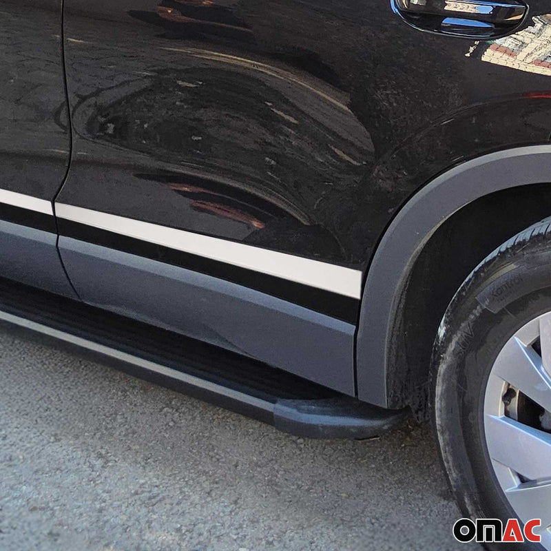 Seitentürleiste Türschutzleiste für VW Tiguan mk3 2024-2025 Edelstahl Chrom 4tlg