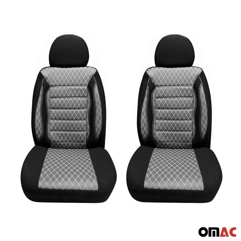 Sitzbezüge Schonbezüge für Mercedes Vito W447 2014-2025 Grau Schwarz 2Sitz Vorne