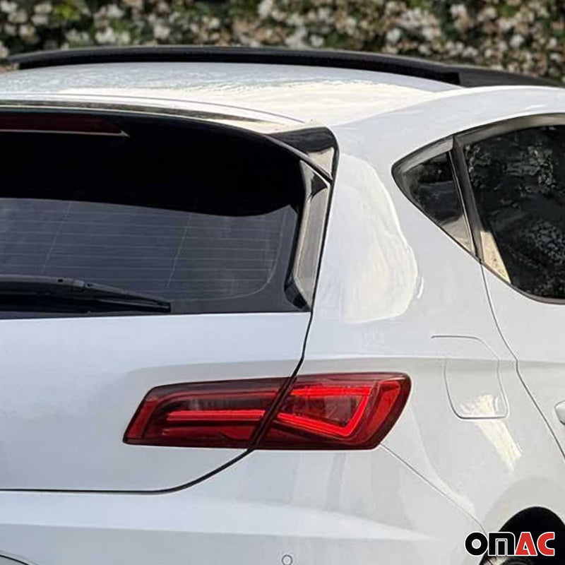 Window strips decorative strips for Seat Leon 3 2012-2020 ABS black gloss 2 pieces