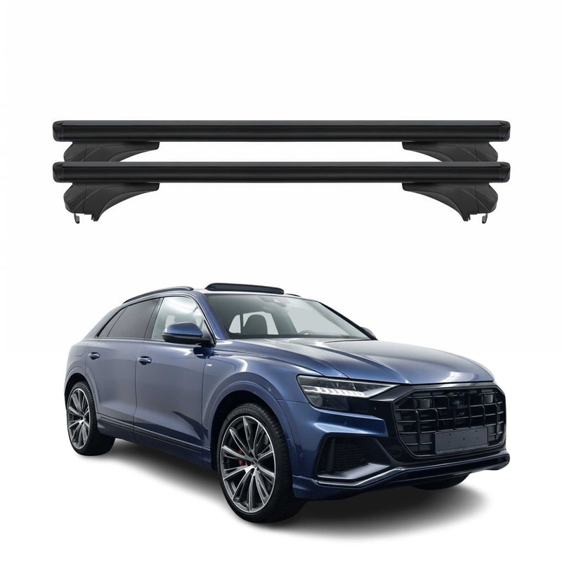 Menabo Dachträger Grundtäger für Audi Q8 4M 2018-2025 Aluminium Schwarz 2 tlg