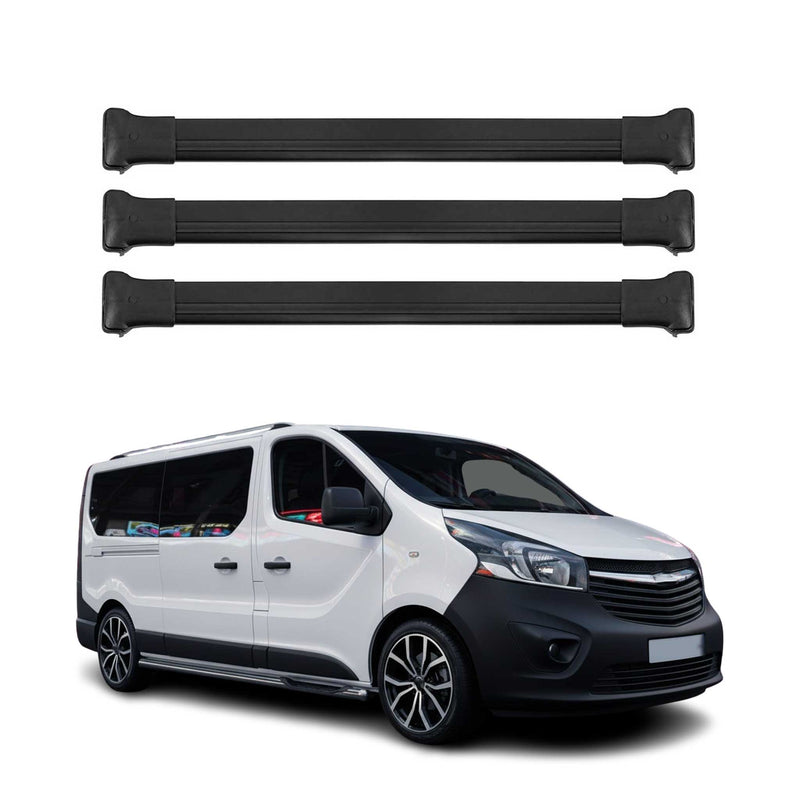Dachträger Gepäckträger für Fiat Talento 2016-2024 Relingträger Alu Schwarz 3x