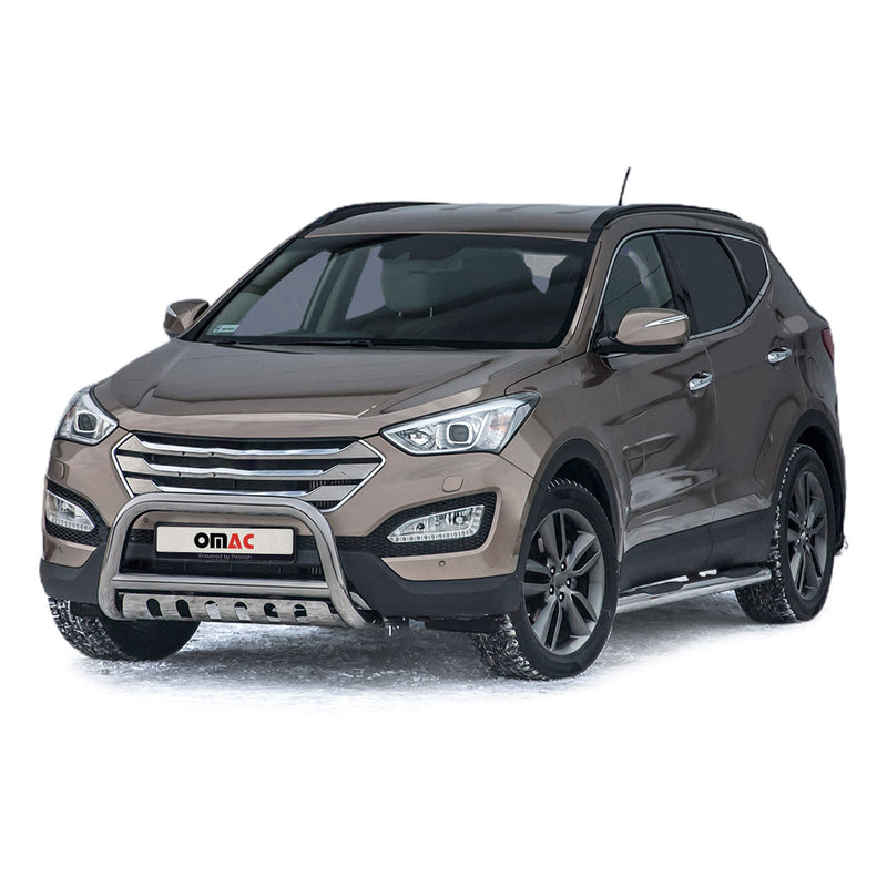 Frontbügel Frontschutzbügel für Hyundai Santa Fe 2012-2018 ABE Edelstahl Silber