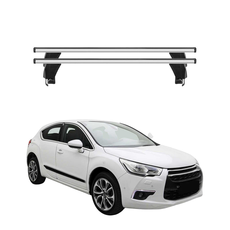 Menabo Dachträger Grundtäger für Citroen DS4 2011-2015 50kg Alu Silber 2 tlg