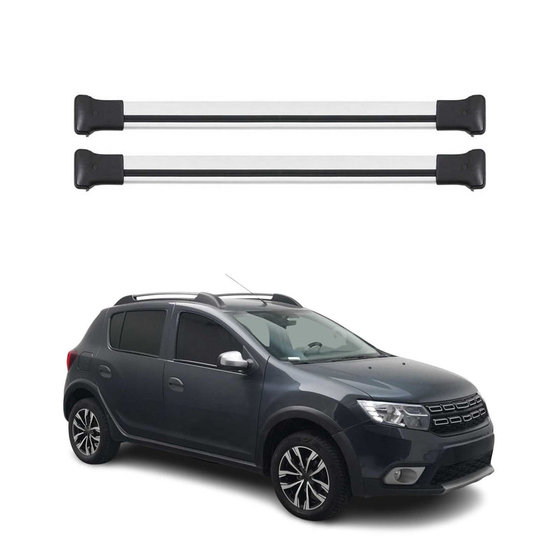 Dachträger Grundträger Gepäckträger für Dacia Sandero Stepway 2012-2020 Alu Grau