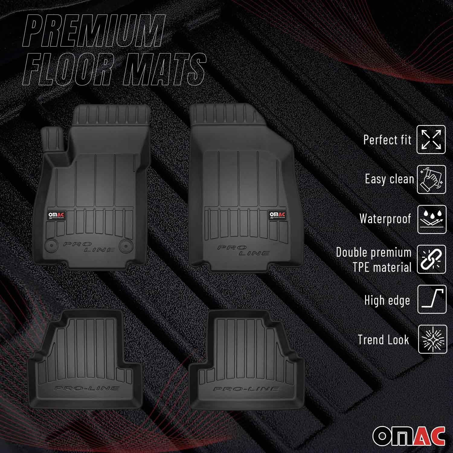 OMAC Gummi Fußmatten für Chevrolet Trax 2012-2019 Premium TPE Automatten 4tlg
