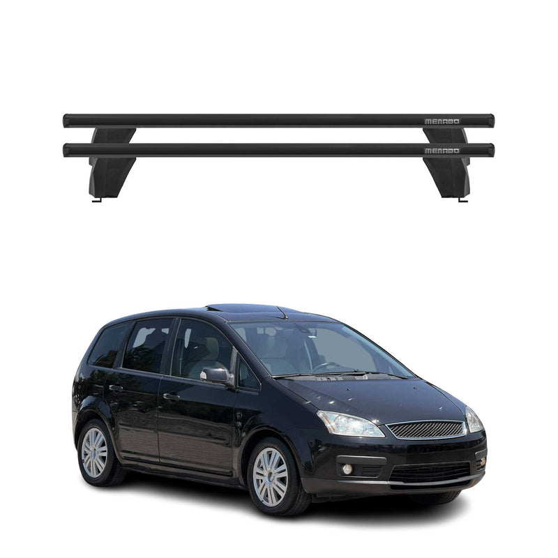 Menabo Dachträger Grundtäger für Ford C-Max 2003-2010 75kg Alu Schwarz 2 tlg