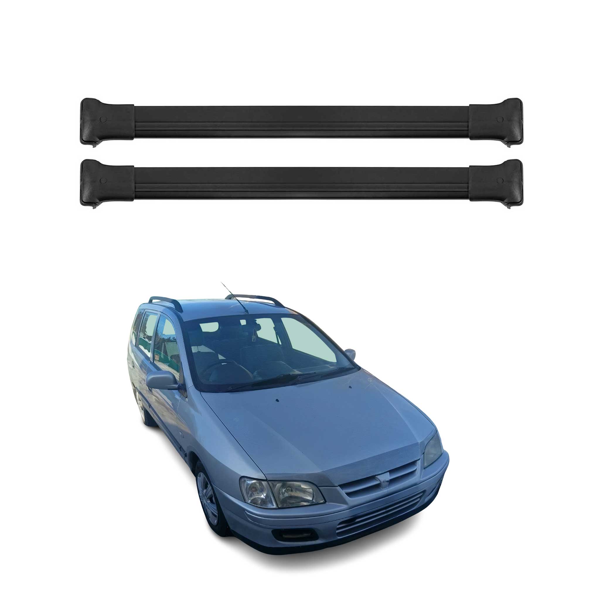 Dachträger Grundtäger für Mitsubishi Space Star mk1 1999-2005 75kg Alu Schwarz