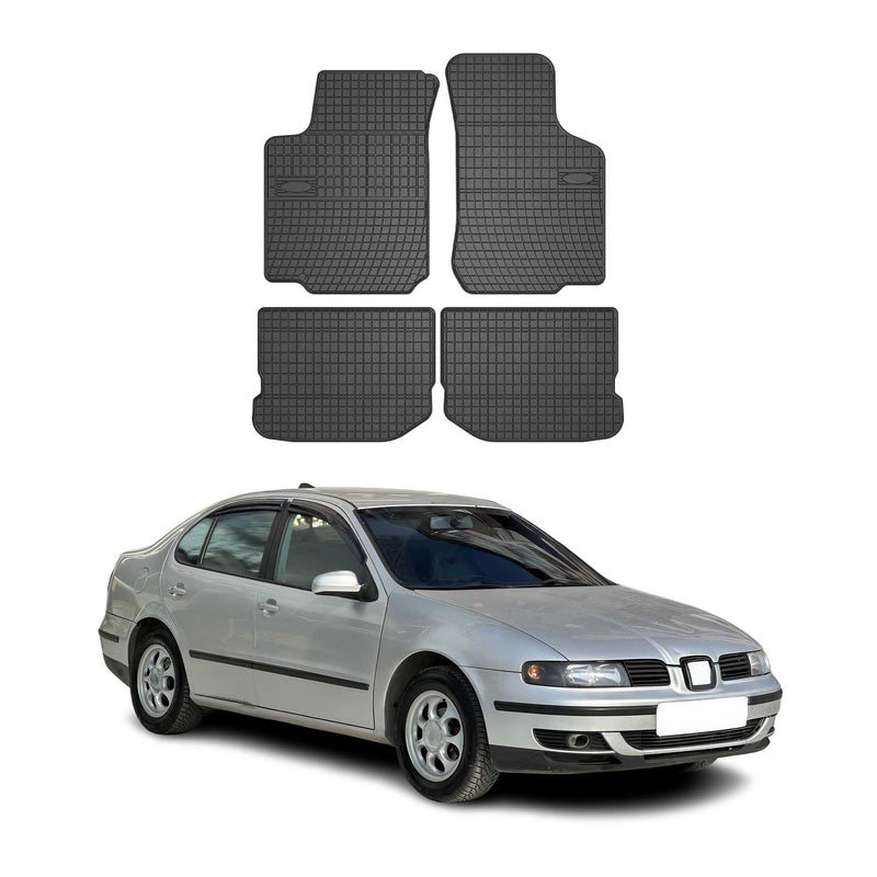OMAC Gummi Fußmatten für Seat Toledo 1998-2004 Automatten Gummi TPE Schwarz 4tlg