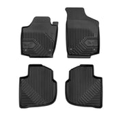 Fußmatten Gummimatten No.77 für Skoda Rapid 2012-2019 TPE Gummi Schwarz 4 Teile