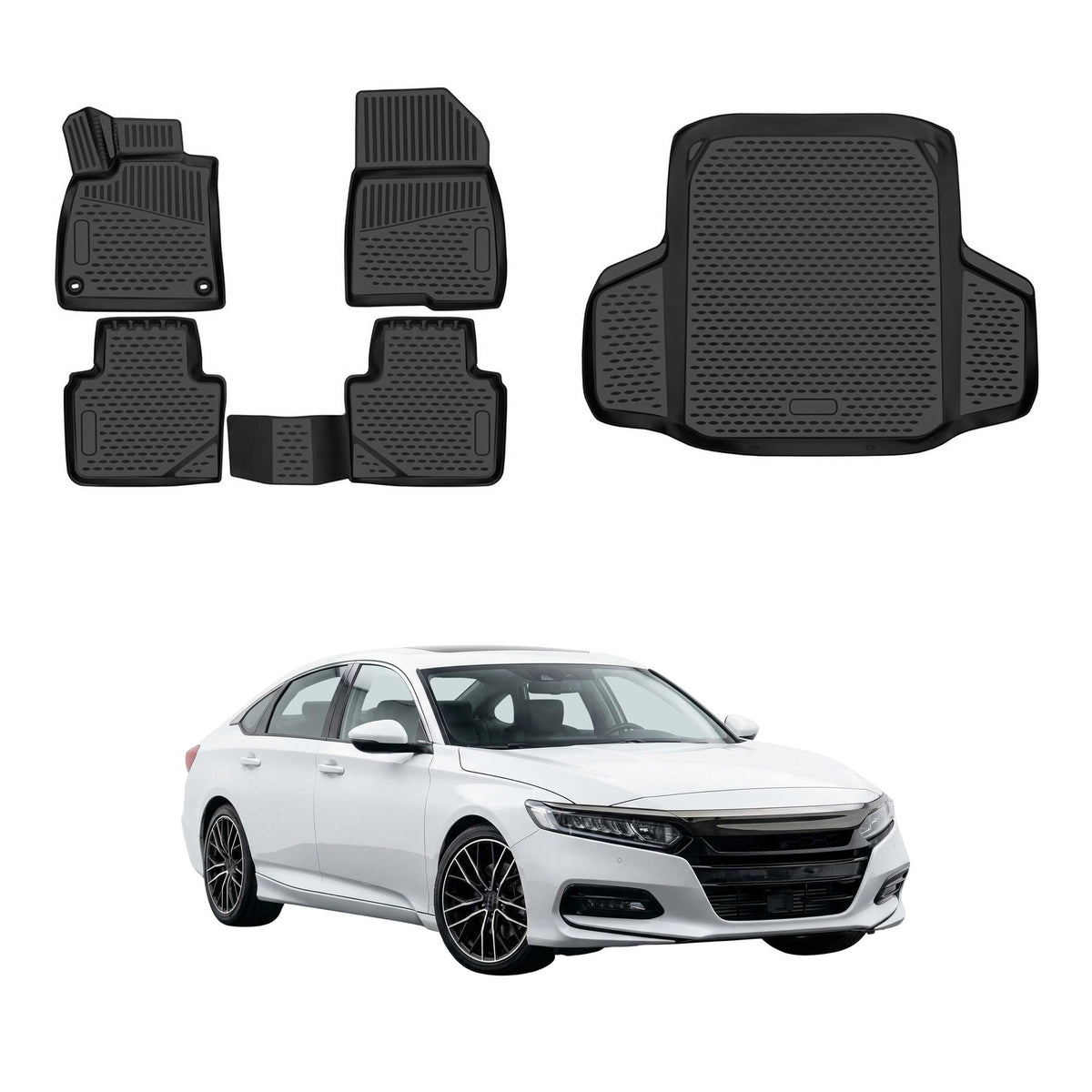 Fußmatten & Kofferraumwanne Set für Honda Accord mk10 Limo 2020-2022 Facelift