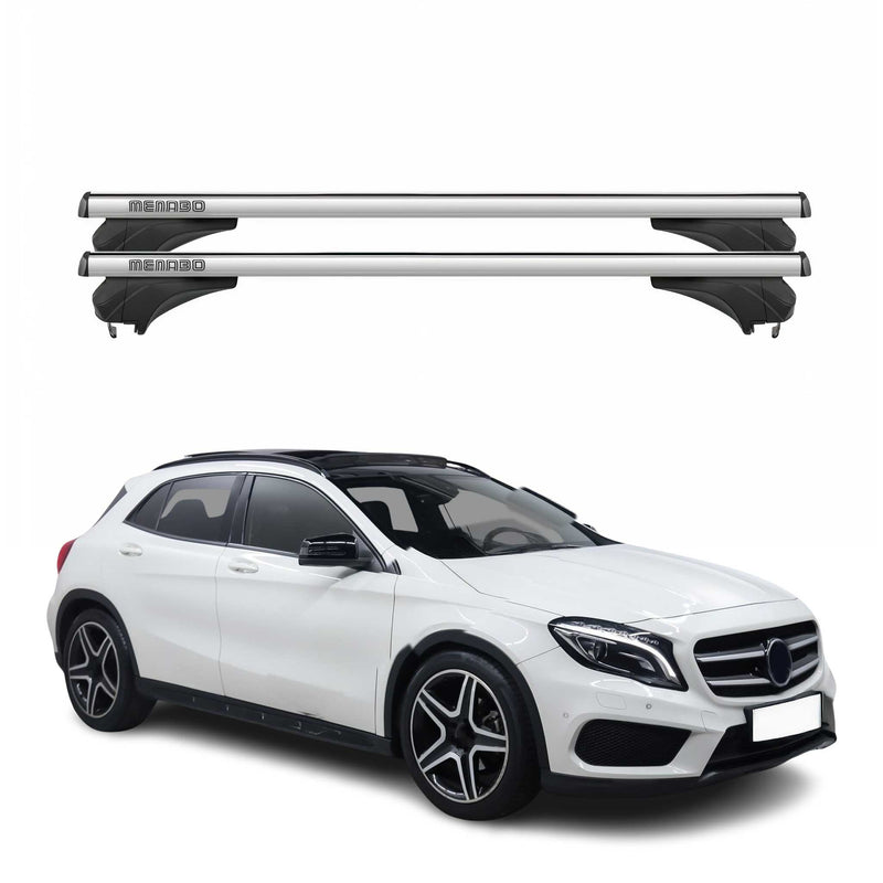 Menabo Dachträger Grundtäger für Mercedes GLA X156 2014-2020 Aluminium Silber 2x