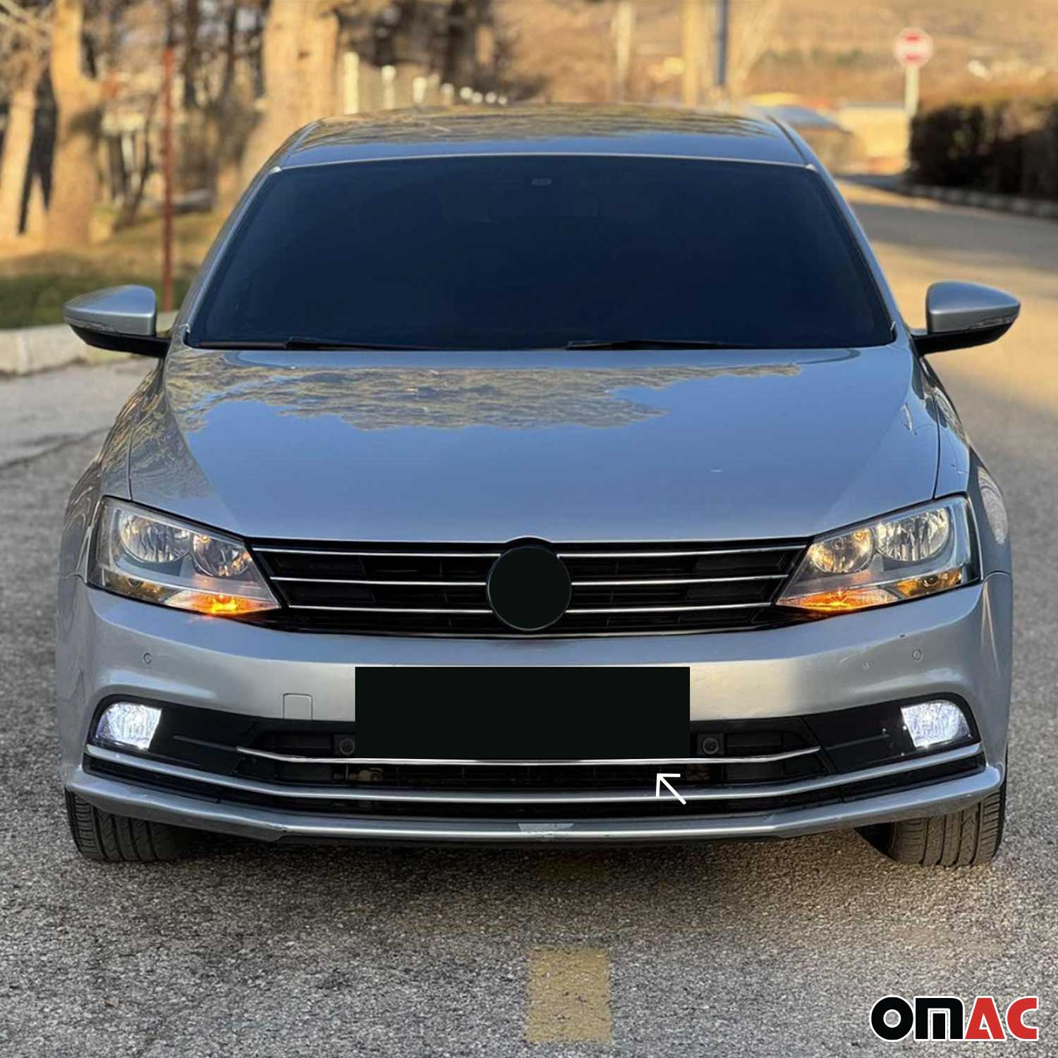 Kühlergrill Leisten Grillleisten für VW Jetta 2014-2018 Edelstahl Chrom 1tlg